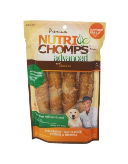 Nutri Chomps Advanced Twists Dog Treat Chicken Flavor - 4 count
