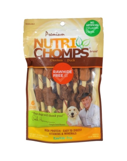 Nutri Chomps Chicken and Duck Kabobs Dog Treat - 6 count