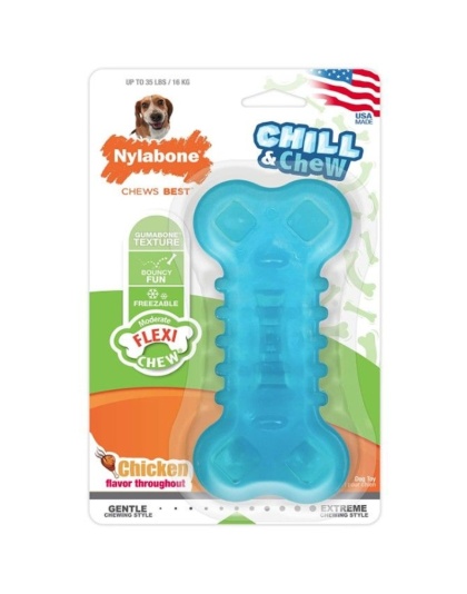 Nylabone Flexi Chew Chill and Chew Dog Toy Wolf - 1 count