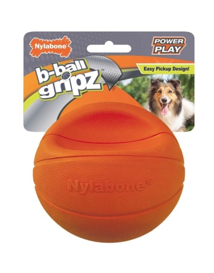 Nylabone Power Play B-Ball Grips Basketball Medium 4.5" Dog Toy - 1 count