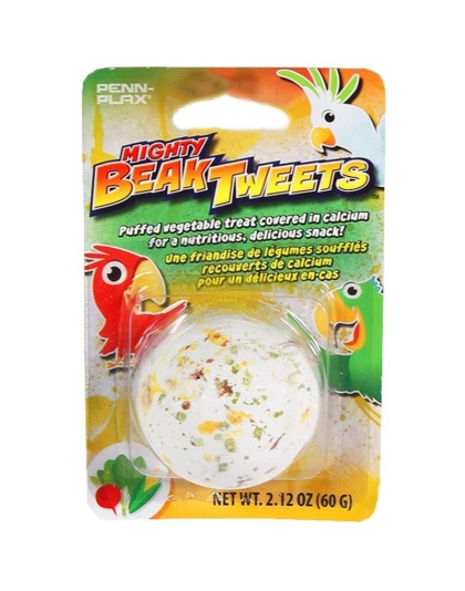 Penn Plax Mighty Beak Tweets Puffed Vegetable Bird Treat - 1 count