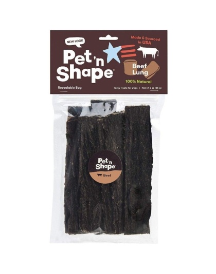 Pet 'n Shape Natural Beef Lung Strips Dog Treats - 3 oz
