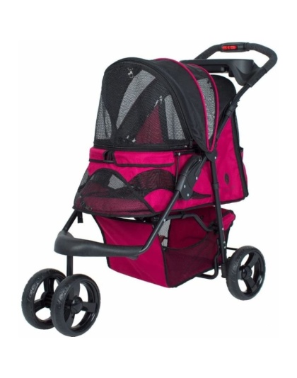 Petique Durable Pet Stroller Razzberry - 1 count