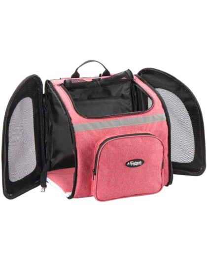 Petique Backpacker Pet Carrier Coral - 1 count