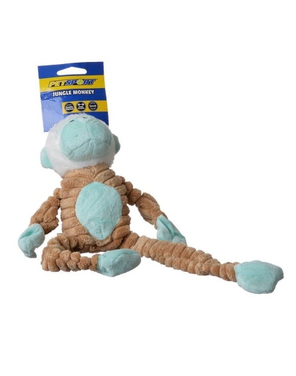 PetSport Tuff Squeak Jungle Monkey Toy - 1 Pack - (14" Long)