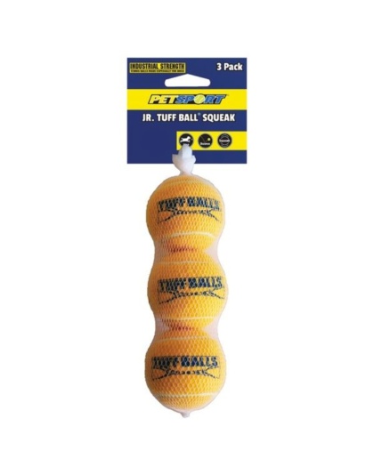 Petsport Jr. Tuff Ball Squeak Dog Toy - 3 Pack