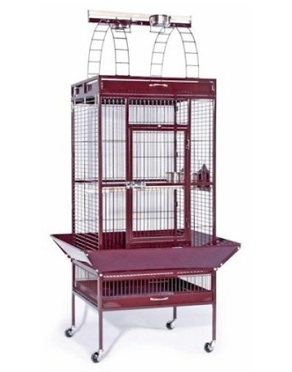 Large Select Wrought Iron Play Top Bird Cage - Coco Brown