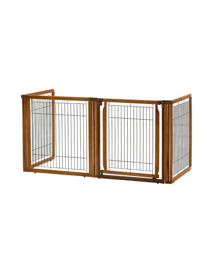 Richell Convertible Elite 4 Panel Pet Gate - Autumn Matte