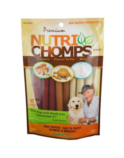 Pork Chomps Premium Nutri Chomps Assorted Flavor Twist - MIni - 15 count