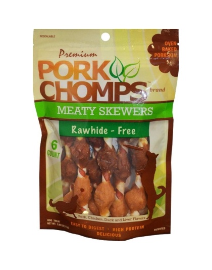 Pork Chomps Premium Nutri Chomps Meaty Skewers - 6 count