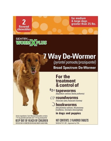 Sentry Worm X Plus - Large Dogs - 2 Count