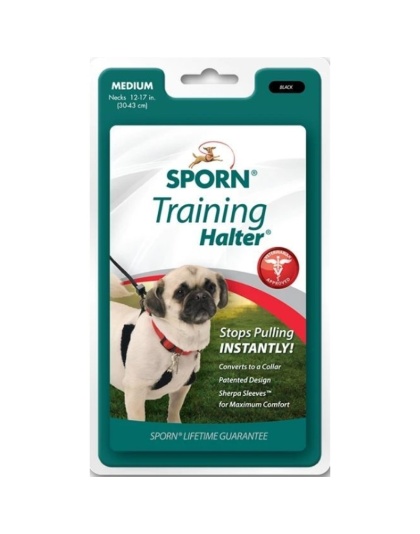 Sporn Original Training Halter for Dogs - Black - Medium