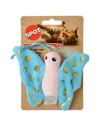 Spot Shimmer Glimmer Butterfly Catnip Toy - Assorted Colors - 1 Count