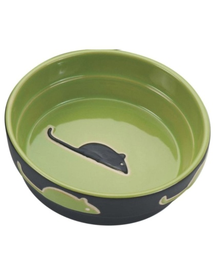 Spot Fresco Cat Dish - Green - 5in. Diameter