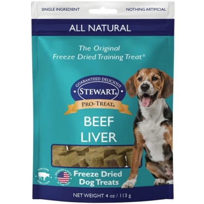 Stewart Freeze Dried Beef Liver Treats Resealable Pouch - 4 oz