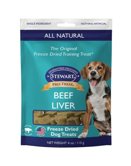 Stewart Freeze Dried Beef Liver Treats Resealable Pouch - 4 oz