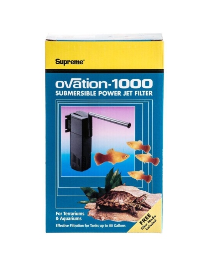 Supreme Ovation Submersible Power Jet Filter - Model 1000 - 265 GPH (Up to 80 Gallons)