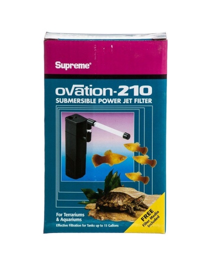 Supreme Ovation Submersible Power Jet Filter - Model 210 - 53 GPH (Up to 15 Gallons)