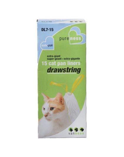 Van Ness Drawstring Cat Pan Liners - X-Giant (15 Pack)