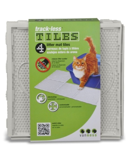 Van Ness Track-Less Litter Mat Tiles - 4 count