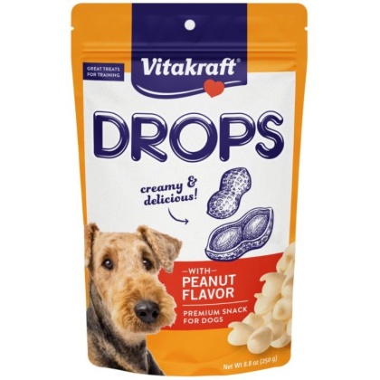 VitaKraft Drops with Peanut Dog Treats - 8.8 oz