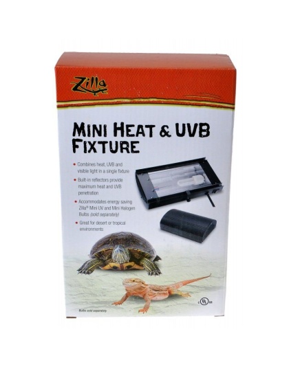 Zilla Mini Heat & UVB Fixture - 1 Pack - (9-1/4"L x 5-1/8"W x 2-5/8"H)
