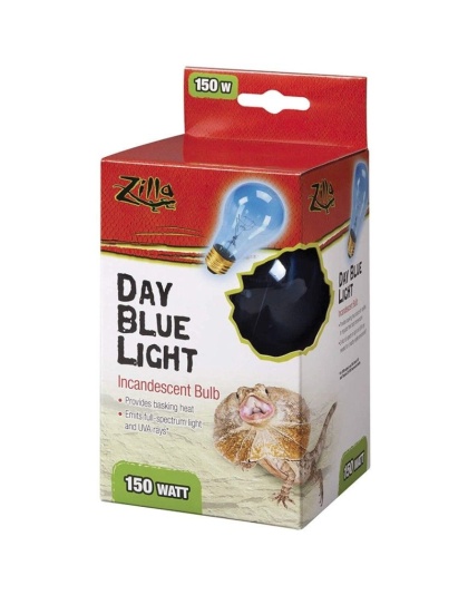 Zilla Incandescent Day Blue Light Bulb for Reptiles - 150 Watt