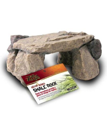 Zilla Shale Rock Den for Reptile Terrariums - Medium - 9"L x 6.5"W x 3.5"H