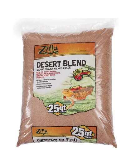Zilla Desert Blend Ground English Walnut Shells Reptile Bedding - 25 Quarts