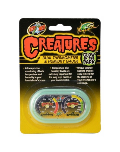 Zoo Med Creatures Dual Thermometer & Humidity Gauge - 1 Count