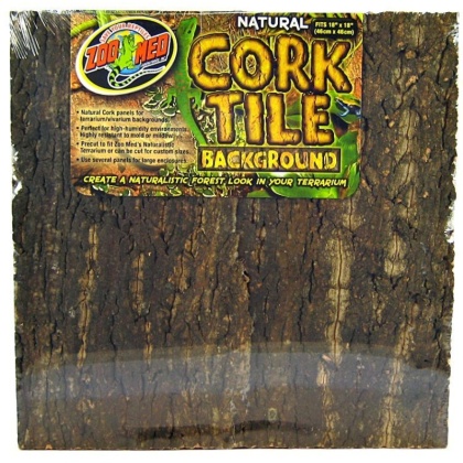 Zoo Med Natural Cork Tile Terrarium Background - Large (18"Long x 18" Wide)