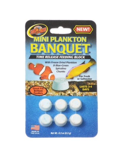 Zoo Med Plankton Banquet Fish Feeding Block - Mini - 6 Pack