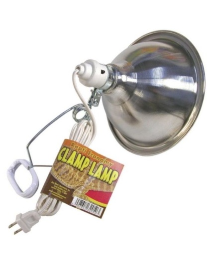 Zoo Med Economy Chrome Clamp Lamp with 8.5 Inch Dome - 8.5"