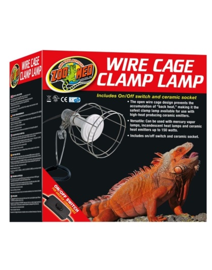 Zoo Med Wire Cage Clamp Lamp - 1 Pack - (150 Watts Max)