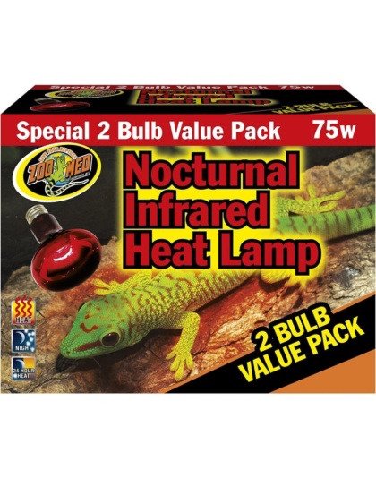 Zoo Med Nocturnal Infrared Heat Lamp - 75 watt - 2 count