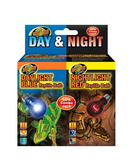 Zoo Med Day & Night Reptile Bulbs Combo Pack - 60 Watts - Combo Pack