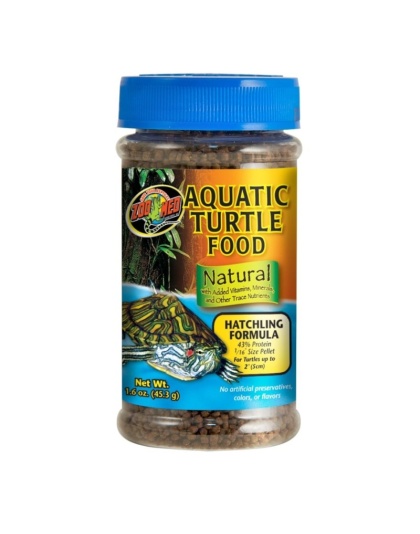 Zoo Med Natural Aquatic Turtle Food - Hatchling Formula (Pellets) - 1.9 oz