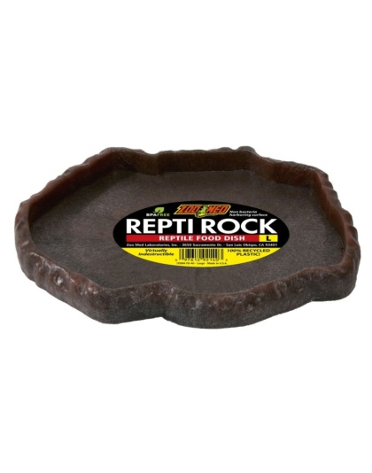 Zoo Med Repti Rock - Reptile Food Dish - Large (9.75" Long x 8.5" Wide)
