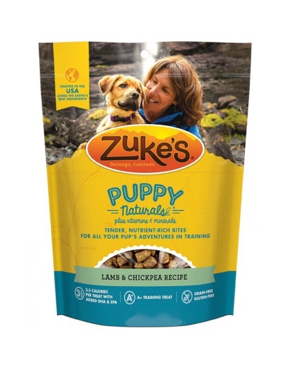 Zukes Puppy Naturals Dog Treats - Lamb & Chickpea Recipe - 5 oz